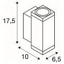 SLV outdoor wall luminaire THEO PRO S UP/DOWN small, square, DALI controllable, sea-air resistant IP65, anthracite