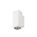 SLV outdoor wall luminaire THEO PRO S UP/DOWN small, square, DALI controllable, sea-air resistant IP65, white, lacquered dimmable