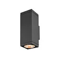 SLV Outdoor LED-Wandleuchte THEO PRO L UP/DOWN DALI 2, IP65 IK08, Höhe 30.5cm, DALI 2 dimmbar, 20W 2700K 2400lm 24°, anthrazit