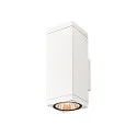 SLV Outdoor LED-Wandleuchte THEO PRO L UP/DOWN DALI 2, IP65 IK08, Höhe 30.5cm, DALI 2 dimmbar, 20W 2700K 2400lm 24°, weiß
