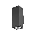 SLV Outdoor LED-Wandleuchte THEO PRO L UP/DOWN DALI 2, IP65 IK08, Höhe 30.5cm, DALI 2 dimmbar, 30W 2700K 3600lm 24°, anthrazit