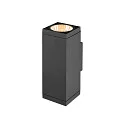 SLV Outdoor LED-Wandleuchte THEO PRO L UP/DOWN DALI 2, IP65 IK08, Höhe 30.5cm, DALI 2 dimmbar, 30W 2700K 3600lm 24°, anthrazit