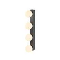 SLV mirror luminaire SUN MIRROR QUAD with switch button IP44, black, lacquered 