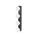 SLV mirror luminaire SUN MIRROR QUAD with switch button IP44, black, lacquered 