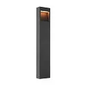 Outdoor LED-Stehleuchte QUAD PRO 90, IP65 IK10, 90cm, 230V AC, DALI 2 dimmbar, Seeluft-beständig, anthrazit, 14W 2200K 450lm