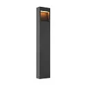 Outdoor LED-Stehleuchte QUAD PRO 90, IP65 IK10, 90cm, 230V AC, DALI 2 dimmbar, Seeluft-beständig, anthrazit, 14W 2700K 500llm