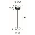 SLV Stehleuchte PANTILO ROPE 27, E27, max. 1x 15W, IP20, dimmbar, silber