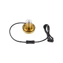 table lamp PANTILO ROPE 19 cylindrical E27, gold dimmable