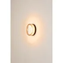 SLV LED Wand-/Deckenleuchte CYFT WAVE XL, 105°, 15W, 2700/3000/4000K, 850lm, IP65, dimmbar, schwarz / klar