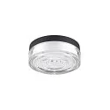 SLV LED Wand-/Deckenleuchte CYFT WAVE XL, 105°, 15W, 2700/3000/4000K, 850lm, IP65, dimmbar, schwarz / klar