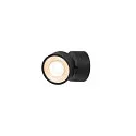 wall and ceiling luminaire KALU 2.0 SINGLE PHASE 1 flame, UGR < 19, cardanic swivelling IP20, black dimmable