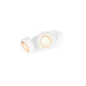 SLV wall and ceiling luminaire KALU 2.0 DOUBLE PHASE 2 flames, UGR < 19, cardanic swivelling IP20, white dimmable