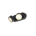 SLV LED Wand-/Deckenstrahler KALU 2.0 DOUBLE, IP20, 2-flammig, CRi>90, UGR<19, dimmbar, kardanisch, 19W 3000K 2x1400lm 36°, schwarz