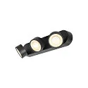 SLV LED Wand-/Deckenstrahler KALU 2.0 TRIPLE, IP20, 3-flammig, CRi>90, UGR<19, dimmbar, kardanisch, 28W 3000K 3x1400lm 36°, schwarz