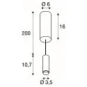 SLV LED Pendelleuchte LALU® MIX&MATCH, Aufbauversion, 40°, 10W, 2700/3000K, 700lm, IP20, dimmbar, schwarz