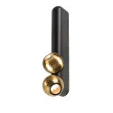 LED Wand-/Deckenleuchte DYSKO DOUBLE, 36°, 13W, 2700K, 1500lm, IP20, dimmbar, schwarz / gold