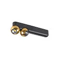 LED Wand-/Deckenleuchte DYSKO DOUBLE, 36°, 13W, 2700K, 1500lm, IP20, dimmbar, schwarz / gold