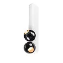 SLV LED Wand-/Deckenleuchte DYSKO DOUBLE, 36°, 13W, 2700K, 1500lm, IP20, dimmbar, weiß / schwarz