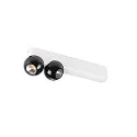 SLV LED Wand-/Deckenleuchte DYSKO DOUBLE, 36°, 13W, 2700K, 1500lm, IP20, dimmbar, weiß / schwarz