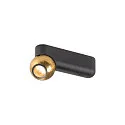 wall and ceiling luminaire DYSKO IP20, gold, black, lacquered dimmable