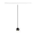 Dekorative LED 1-Phasen Pendelleuchte DYSKO, IP20, 6.7W 2700 750lm 36°, CRi>90, dimmbar, schwarz / Adapter weiß