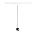 SLV Dekorative LED 1-Phasen Pendelleuchte DYSKO, IP20, 6.7W 2700 750lm 36°, CRi>90, dimmbar, schwarz / Adapter weiß