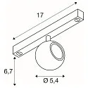 SLV LED Spot DYSKO TRACK 48V, 36°, 5,6W, 2700K, 750lm, IP20, dimmbar, schwarz / gold
