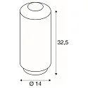 table lamp PANTILO SLIM cylindrical E27, chrome dimmable