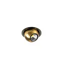 ceiling recessed luminaire DYSKO round IP20, gold, black dimmable