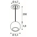 LED Pendelleuchte DYSKO, 36°, 5W, 2700K, 500lm, IP20, dimmbar, schwarz / gold