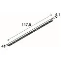 SLV LED 3-Phasen Raster-Strahler SIGHT EVO SINGLE DALI, 117.4cm, CRi>90, UGR<16, dimmbar, 25W 4000K 3200lm 60°, schwarz
