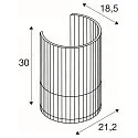 SLV Wandleuchte WUD WL, zylindrisch E27, 1x max. 40W, IP20, dimmbar, natur