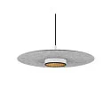 SLV Leuchtenschirm für GRIP! FLAT, Ø50cmx0,6cm, Filz, grau