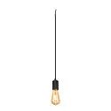 SLV Pendelleuchte FITU PD RIBBED, E27, 1x max. 15W, IP20, offenes Kabelende, dimmbar, schwarz