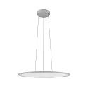 SLV LED Pendelleuchte PANEL 60, rund, 90°, 29W, 3000/4000K, 3050lm, IP20, DALI dimmbar, grau