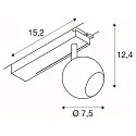 SLV LED 1-Phasen Strahler LIGHT EYE® 2.0, rund, CRi>90, dimmbar, kardanisch, 11W 2700K 1150lm 30°, schwarz matt