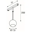 SLV LED Pendelleuchte LIGHT EYE® 2.0 TRACK 48V, 30°, 10W, IP20, dimmbar, 3000K, 1200lm, schwarz