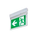 wall and ceiling luminaire P-LIGHT square IP20, transparent, white, lacquered 