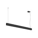 SLV LED Pendelleuchte GLENOS® PRO, 120cm, 75°, 60W, UGR16, IP20, dimmbar, 4000K, 7400lm, schwarz