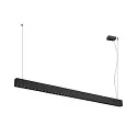 SLV LED Pendelleuchte GLENOS® PRO, 150cm, 75°, 70W, UGR16, IP20, dimmbar, 3000K, 7950lm, schwarz