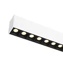 SLV LED Deckenleuchte GLENOS® PRO, 120cm, 75°, 30W, UGR19, IP20, dimmbar, 3000K, 3650lm, weiß / schwarz