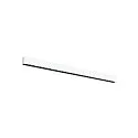 SLV LED Deckenleuchte GLENOS® PRO, 120cm, 75°, 30W, UGR19, IP20, dimmbar, 3000K, 3650lm, weiß / schwarz