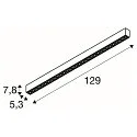 SLV LED Deckenleuchte GLENOS® PRO, 120cm, 75°, 30W, UGR19, IP20, dimmbar, 4000K, 3900lm, schwarz