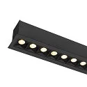 SLV LED Deckeneinbauleuchte GLENOS® PRO, 120cm, 75°, 30W, UGR19, IP20, IP20, dimmbar, 3000K, 3650lm, schwarz