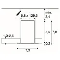 SLV LED Deckeneinbauleuchte GLENOS® PRO, 120cm, 75°, 30W, UGR19, IP20, IP20, dimmbar, 3000K, 3650lm, schwarz