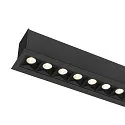SLV LED Deckeneinbauleuchte GLENOS® PRO, 120cm, 75°, 30W, UGR19, IP20, IP20, dimmbar, 4000K, 3900lm, schwarz