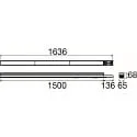 SLV LED Lichtbandsystem EASYLIGHT 1500 135 835/840/850 BK WB ML, 150cm, 27W, 3500/5000K, 5094lm, IP20, schwarz