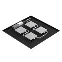 SLV LED Panel PAVANNO 625, 45°, 18W, 3000/4000K, 2850lm, IP20, UGR19, schwarz