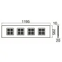 SLV LED Panel PAVANNO 1200/300, 45°, 18W, 3000/4000K, 2850lm, IP20, UGR19, schwarz