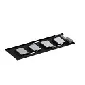 SLV LED Panel PAVANNO 1200/300, 45°, 22W, 3000/4000K, 3440lm, IP20, UGR19, dimmbar, schwarz